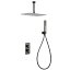 Conjunto de ducha empotrado termostático Arezzo black gun metal de Imex